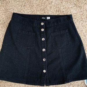 Black button up skirt